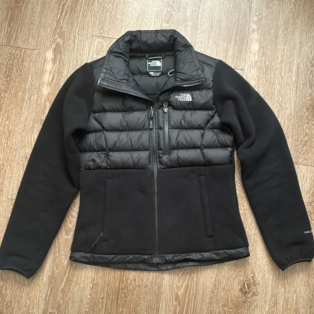 The North Face Denali 550 black fleece puffer panel jacket, XS, Y2K